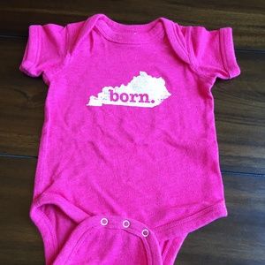 Pink 6 month Kentucky Born Onesie